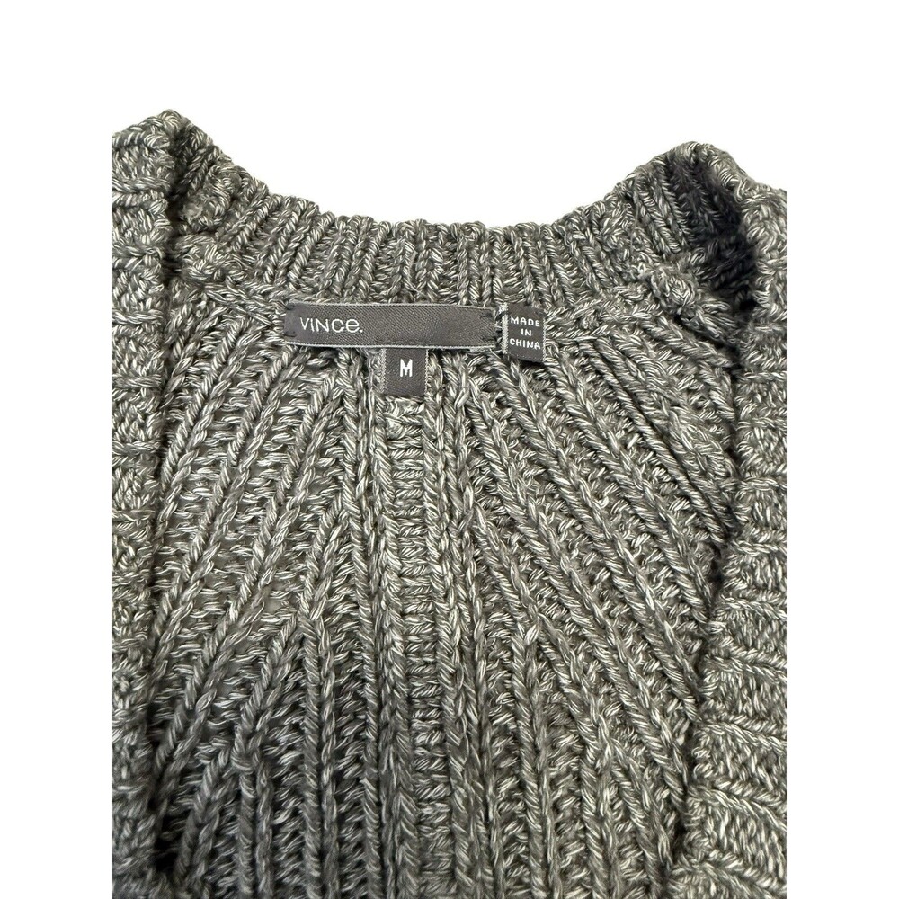 Vince Gray Ribbed Button-Front Cardigan - Picture 6 of 9